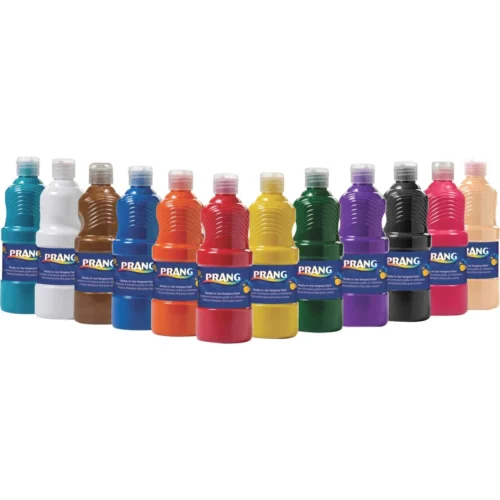 Prang Ready-to-Use Tempera Paint, Yellow, 16 oz Dispenser-Cap Bottle (DIX21603)
