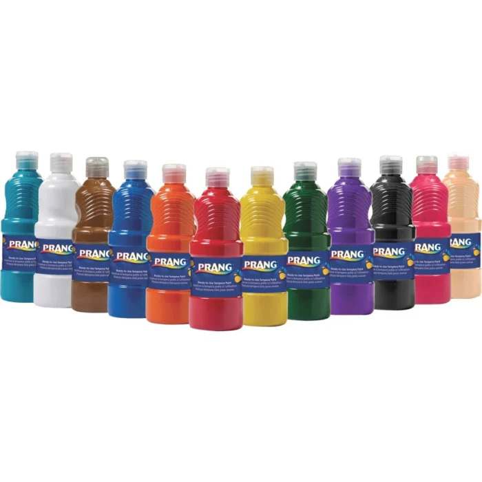 Prang Ready-to-Use Tempera Paint, Yellow, 16 oz Dispenser-Cap Bottle (DIX21603)