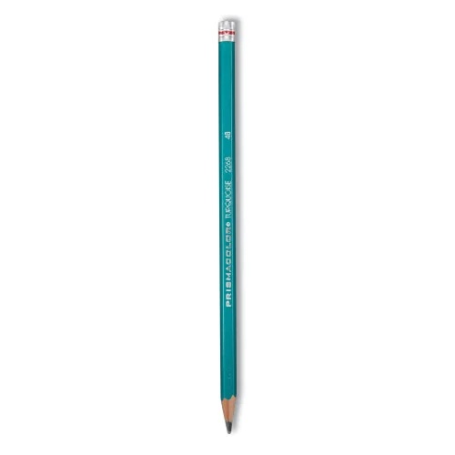 Prismacolor Turquoise Drawing Pencil, 2 mm, 4B, Black Lead, Turquoise Barrel, Dozen (SAN2268)