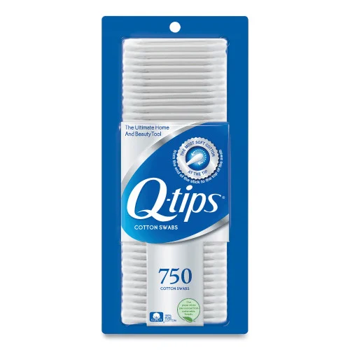 Q-tips Cotton Swabs, 750Pack, 12Carton (UNI09824CT)