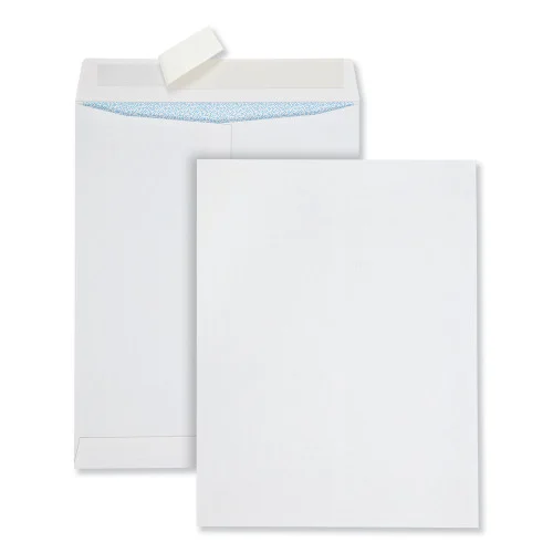 Quality Park Redi-Strip Security Tinted Envelope, #13 12, Square Flap, Redi-Strip Adhesive Closure, 10 x 13, White, 100Box (QUA44929)