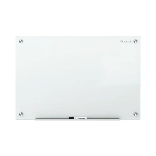 Quartet Infinity Glass Marker Board, 36 x 24, White Surface (QRTG3624W)