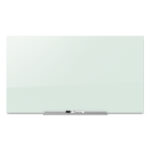 Quartet InvisaMount Magnetic Glass Marker Board, 50 x 28, White Surface (QRTG5028IMW)