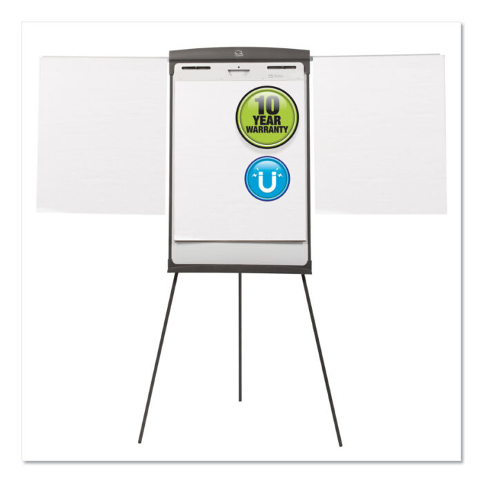 Quartet Magnetic Dry Erase Easel, 27 x 35, Graphite Surface, Graphite Plastic Frame (QRT67E)