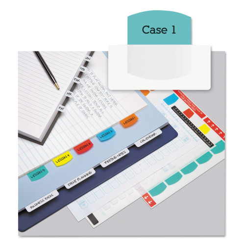 Redi-Tag Laser Printable Index Tabs, 15-Cut, Assorted Colors, 1.13 Wide, 100Pack (RTG33120)
