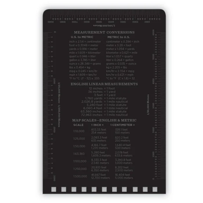 Rite in the Rain All-Weather Wire-O Notepad, Universal Narrow Rule and Quadrille Rule, Black Cover, 50 White 3 x 5 Sheets (RIR735)