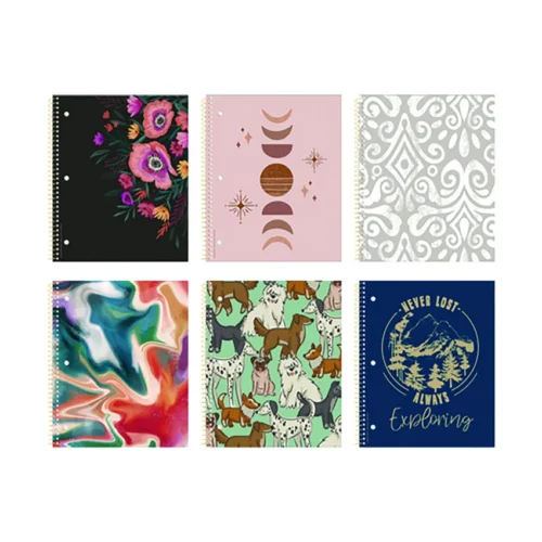 Roaring Spring Studio Series Notebook, 1-Subject, College Rule, Assorted Cover Set 3, (70) 11 x 9 Sheets (ROA11323)