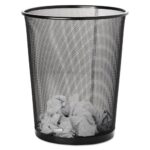 Rolodex Mesh Round Wastebasket, 4.5 gal, Mesh, Black (ROL22351)