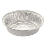 Round Aluminum Container, 24 oz, 7 Diameter, Silver, 500Carton (HFA204700)