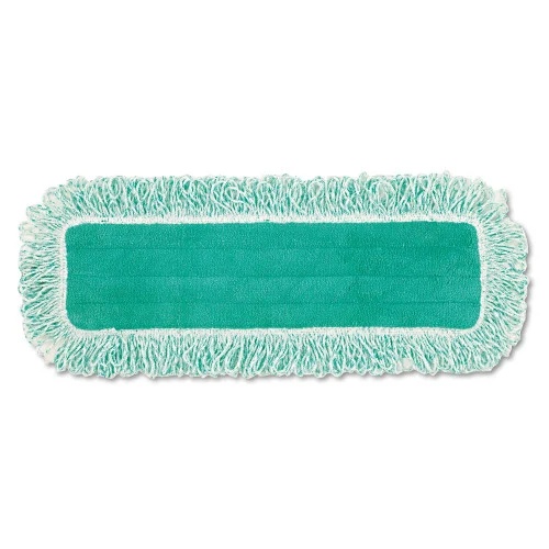 Rubbermaid Commercial Dust Pad with Fringe, Microfiber, 18 Long, Green, 6Carton (RCPQ418GNCT)