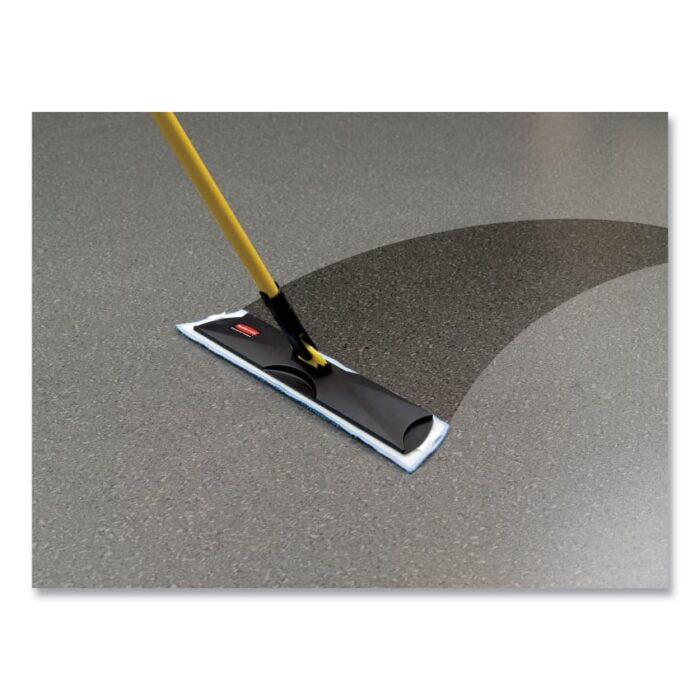 Rubbermaid Commercial Economy Wet Mopping Pad, Microfiber, 18, Blue (RCPQ409BLUEA)