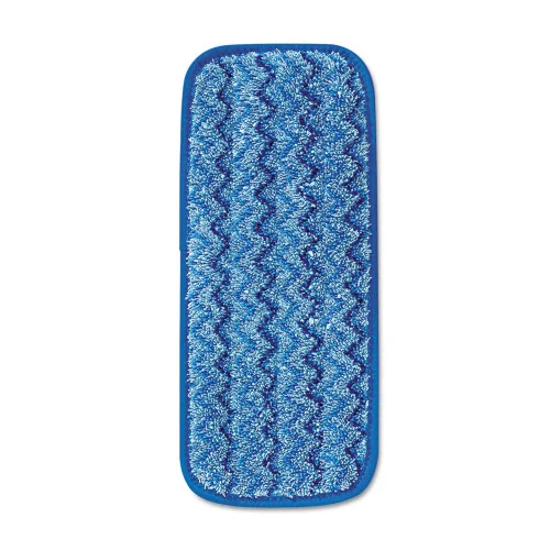 Rubbermaid Commercial Microfiber WallStair Wet Mopping Pad, 13.75 x 5.5 x 0.5, Blue (RCPQ820BLU)