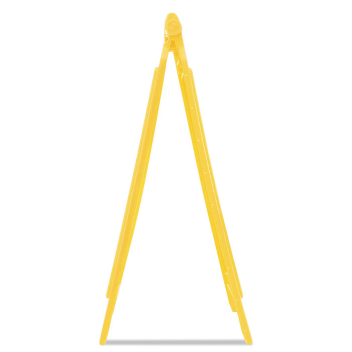 Rubbermaid Commercial Multilingual Caution Floor Sign, 11 x 12 x 25, Bright Yellow (RCP611200YW)