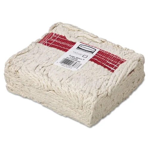 Rubbermaid Commercial Super Stitch Blend Mop Head, Large, CottonSynthetic, White, 6Carton (RCPD213WHI)