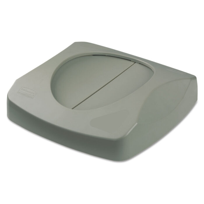 Rubbermaid Commercial Untouchable Square Swing Top Lid, 16w x 16d x 4h, Gray (RCP268988GRA)