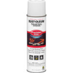 Rust-Oleum Industrial Choice M1800 System Water-Based Precision Line Marking Paint, Flat White, 17 oz Aerosol Can, 12Carton (RST203039CT)