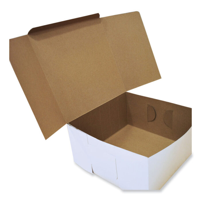 SCT White One-Piece Non-Window Bakery Boxes, Standard, 12 x 12 x 6, WhiteKraft, Paper, 50Bundle (SCH1589)