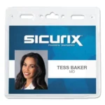 SICURIX Sicurix Vinyl Badge Holder, 4 x 3, Clear, 50Pack (BAU67830)