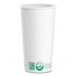 SOLO Compostable Paper Hot Cups, ProPlanet Seal, 20 oz, WhiteGreen, 600Carton (SCC420PLAPLANET)
