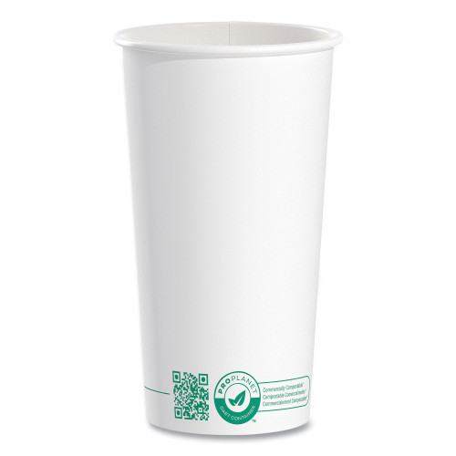 SOLO Compostable Paper Hot Cups, ProPlanet Seal, 20 oz, WhiteGreen, 600Carton (SCC420PLAPLANET)