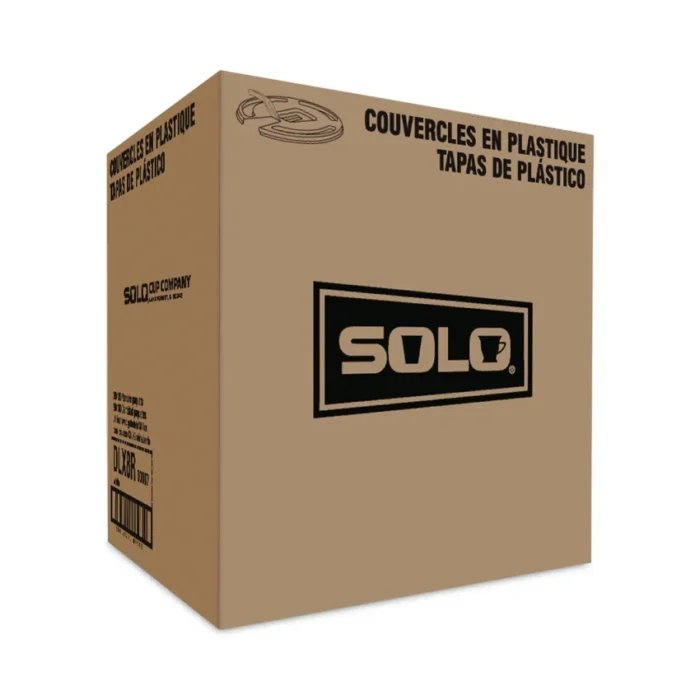 SOLO Lift Back and Lock Tab Cup Lids for Foam Cups, Fits 8 oz Cups, White, 2,000Carton (SCCDLX8R)