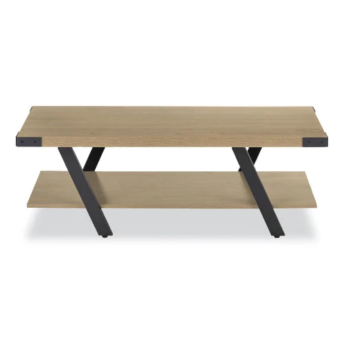 Safco Coffee Table, Rectangular, 48 x 23.75 x 16, Sand Dune Top, Black Base (SAFMRCFTSDD)