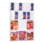Safco Reveal Clear Literature Displays, 18 Compartments, 30w x 2d x 45h, Clear (SAF5600CL)