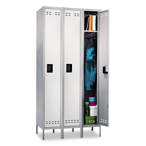 Safco Single-Tier, Three-Column Locker, 36w x 18d x 78h, Two-Tone Gray (SAF5525GR)