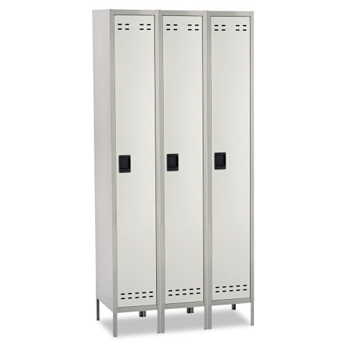 Safco Single-Tier, Three-Column Locker, 36w x 18d x 78h, Two-Tone Gray (SAF5525GR)