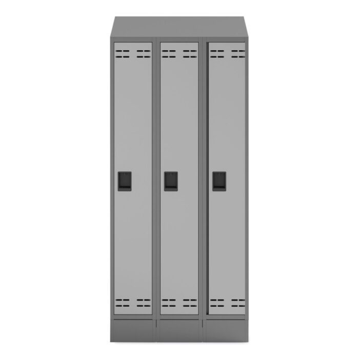 Safco Triple Continuous Metal Locker Base Addition, 35w x 16d x 5.75h, Gray (SAF5520GR)