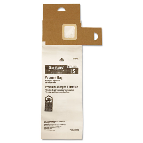 Sanitaire Commercial Upright Vacuum Cleaner Replacement Bags, Style LS, 5Pack (EUR63256A10)