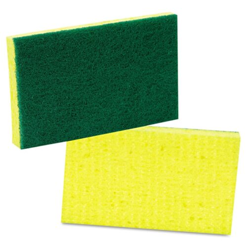 Scotch-Brite Medium-Duty Scrubbing Sponge, 3.6 x 6.1, 0.7 Thick, YellowGreen, 10Pack (MMM74CC)