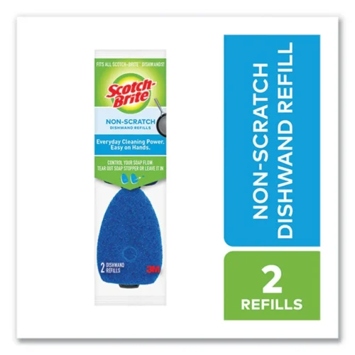 Scotch-Brite Non-Scratch Dishwand Refills, Blue, 2Pack (MMM48312)