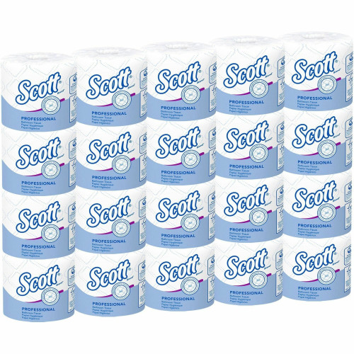 Scott Essential Standard Roll Bathroom Tissue for Business, Septic Safe, Convenience Carton, 2-Ply, White, 550Roll, 20 RollsCT (KCC13607)