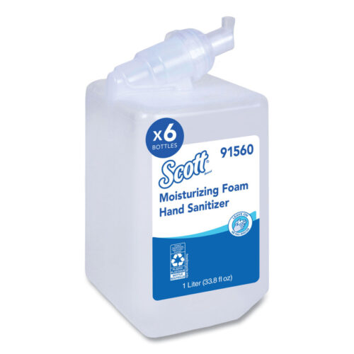 Scott Pro Moisturizing Foam Hand Sanitizer, 1,000 mL Refill, Fruity Cucumber Scent, 6Carton (KCC91560)