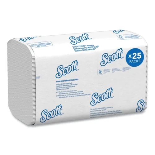 Scott Pro Scottfold Towels, 1-Ply, 7.8 x 12.4, White, 175 TowelsPack, 25 PacksCarton (KCC01960)