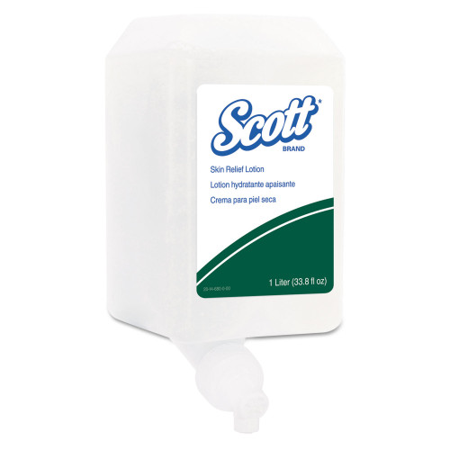 Scott Skin Relief Lotion, 1 L Bottle, Fragrance Free, 6Carton (KCC35365CT)