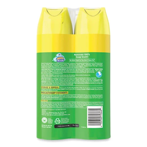 Scrubbing Bubbles Bathroom Disinfectant Grime Fighter Aerosol, Citrus Scent, 20 oz Aerosol Can, 2Pack (SJN306381)