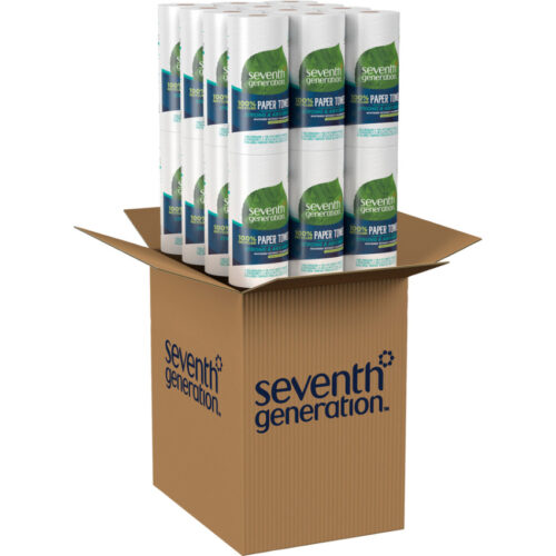 Seventh Generation 100% Recycled Paper Kitchen Towel Rolls, 2-Ply, 11 x 5.4, 156 SheetsRoll, 24 RollsCarton (SEV13722)