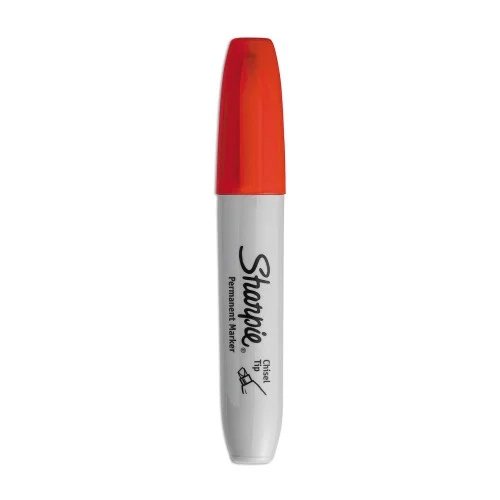 Sharpie Chisel Tip Permanent Marker, Medium Chisel Tip, Red, Dozen (SAN38202)