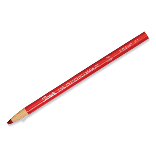Sharpie Peel-Off China Markers, Red, Dozen (SAN2059)