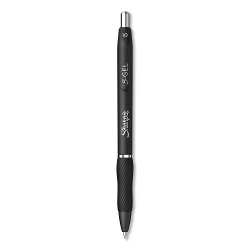 Sharpie S-Gel High-Performance Gel Pen, Retractable, Bold 1 mm, Black Ink, Black Barrel, 4Pack (SAN2096155)