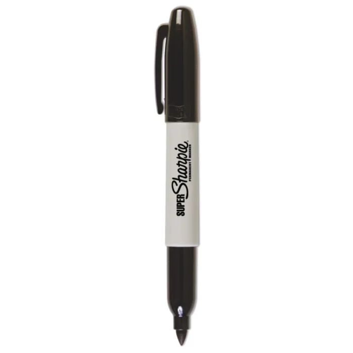 Sharpie Super Permanent Marker, Fine Bullet Tip, Black, 6Pack (SAN33666PP)
