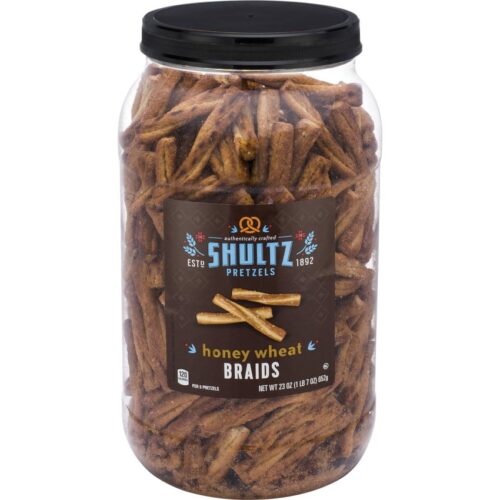 Shultz Pretzels, Honey Wheat, Tub, 1.44 oz (OFX6270)