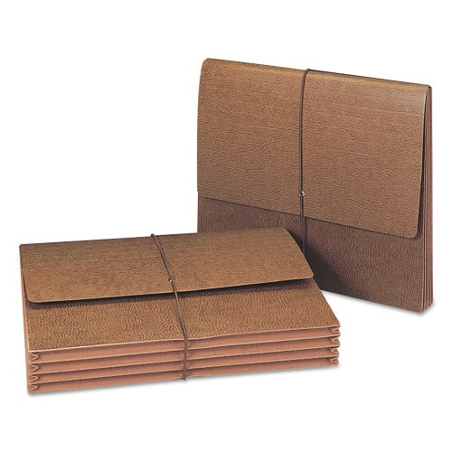 Smead Classic Expanding Wallets with Tear-Resistant Gusset and Elastic Cord, 3.5 Expansion, 1 Section, Letter Size, Redrope, 10BX (SMD71453BX)