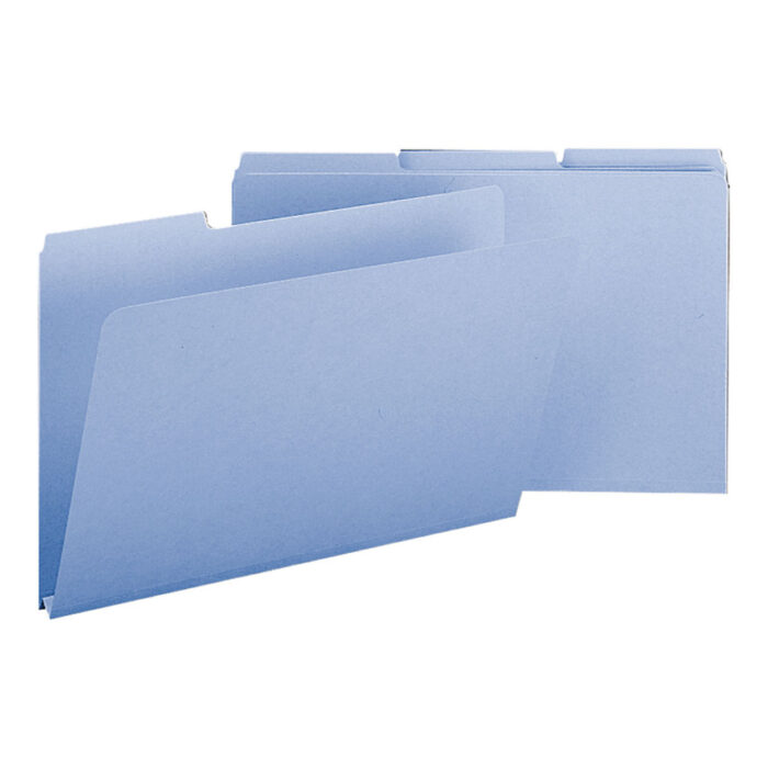 Smead Expanding Recycled Heavy Pressboard Folders, 13-Cut Tabs Assorted, Legal Size, 1 Expansion, Blue, 25Box (SMD22530)