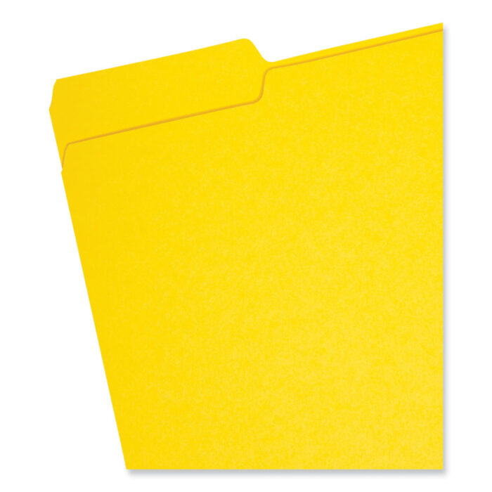 Smead Interior File Folders, 13-Cut Tabs Assorted, Letter Size, 0.75 Expansion, Yellow, 100Box (SMD10271)