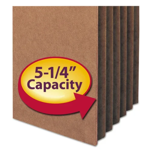 Smead Redrope Drop Front File Pockets, 5.25 Expansion, Legal Size, Redrope, 10Box (SMD74234)
