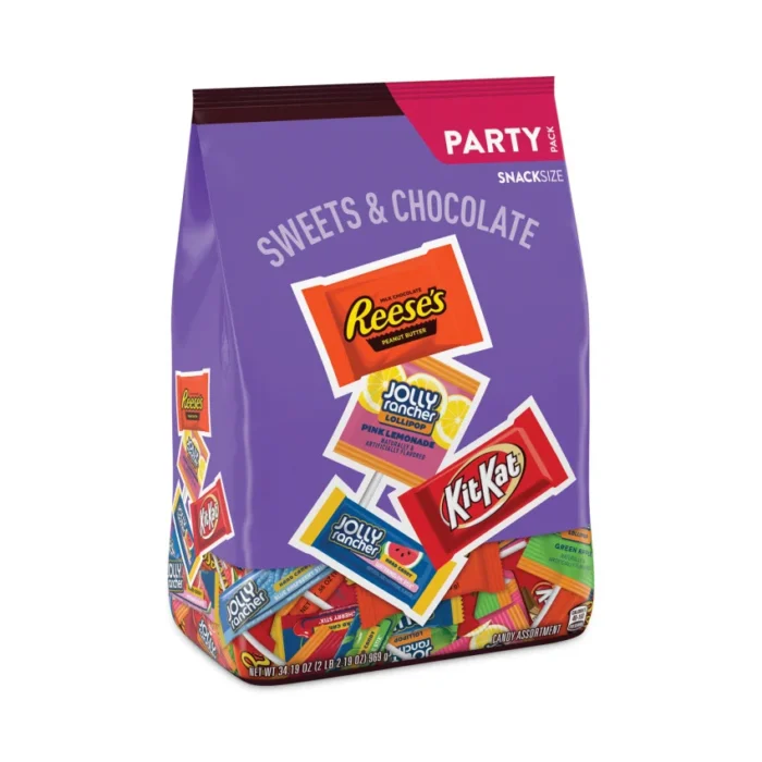 Snack-Size Sweets and Chocolate Assortment Party Pack, 34.19 oz Bag (HRSHEC93942)