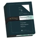 Southworth 25% Cotton Diamond White Business Paper, 95 Bright, 24 lb Bond Weight, 8.5 x 11, 500/Ream (SOU3122410)